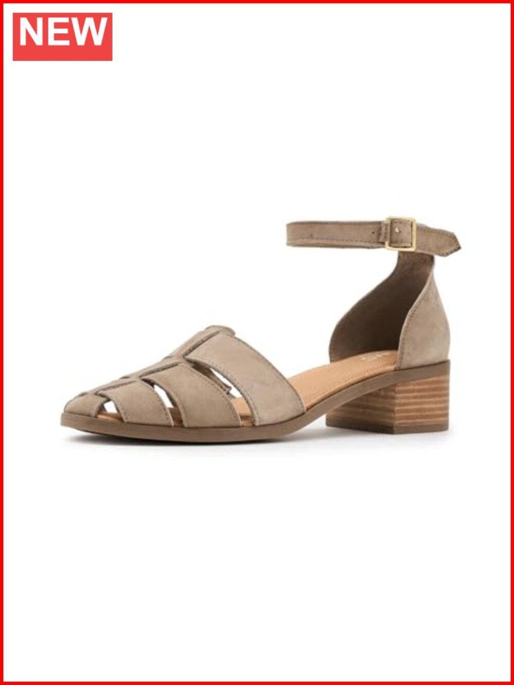 TOMS Jaclyn Fisherman Suede Block Heel Sandal